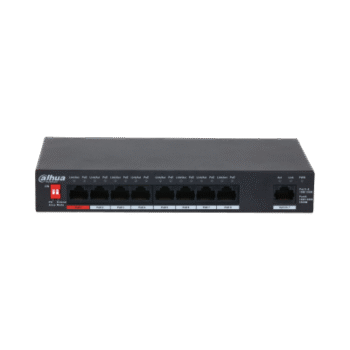 PFS3009-8ET1GT-96 - 9-Port Unmanaged Desktop Switch with 8-Port PoE