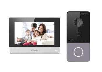 HIKVISION IP Based Wireless Video Door Phone/Bell|7-inch Colorful TFT Screen|Resolution 1080p|Wide Angle Coverage|BuiltIn Microphone & Loudspeaker|Echo Cancellation|Water& Dust Resistant|(DS-KIS603-P)