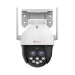 Trueview 4MP Smart CCTV Dual Lens 4G Sim Based Pan/Tilt 10X Combined Zoom Outdoor Indoor Security Camera, Water Proof, 2 Way Talk, Cloud Storage, Motion Detect, Color Night Vision, 30Mtr IR Distance
