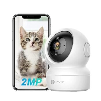 EZVIZ by Hikvision | 2MP Full HD Pan & Tilt Home Security Wi-Fi smart Camera | Motion Detection | Auto Tracking | Night Vision | 2 way Audio | Sleep Mode | Microsd Card Upto 256Gb | Alexa Enabled |H6C